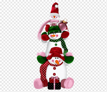 three snowman illustration, Snowman Christmas, snowman, christmas Decoration, fictional Character, santa Claus png