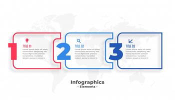Three steps business infographics presentation template Free Vector Three steps business infographics presentation template Free Vector