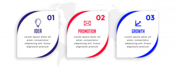 Three steps point infographic presenttion template design Free Vector Three steps point infographic presenttion template design Free Vector