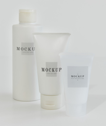 Three types of body care packaging mockups Free Psd Three types of body care packaging mockups Free Psd