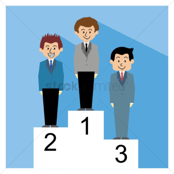 Three winners on podium Three winners on podium