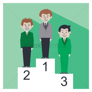 Three winners on podium Three winners on podium
