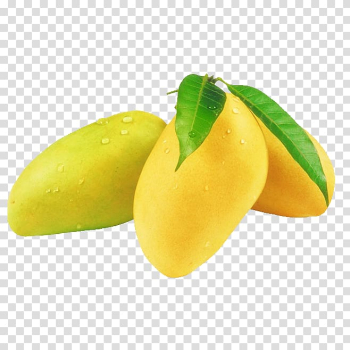 Three yellow mango fruits , Juice Ataulfo Mango Fruit Food, Mango transparent background PNG clipart