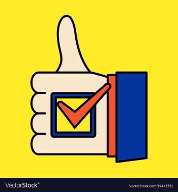 Thumbs up like social network facebook etc icon vector image Thumbs up like social network facebook etc icon vector image