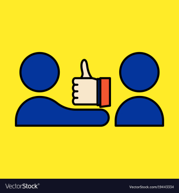 Thumbs up like social network facebook etc icon vector image Thumbs up like social network facebook etc icon vector image