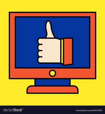 Thumbs up like social network facebook etc icon vector image Thumbs up like social network facebook etc icon vector image