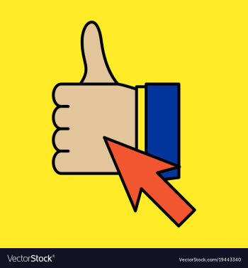 Thumbs up like social network facebook etc icon vector image Thumbs up like social network facebook etc icon vector image