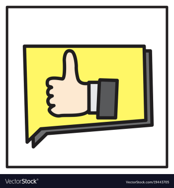Thumbs up like social network facebook etc icon vector image Thumbs up like social network facebook etc icon vector image