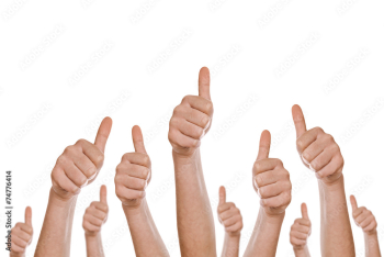 Thumbs up on white background Thumbs up on white background