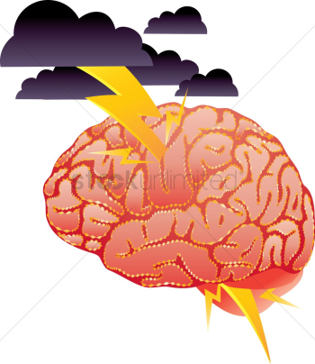 Thunderstorm striking the brain Thunderstorm striking the brain