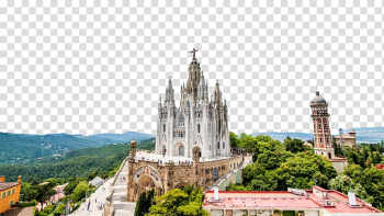 Tibidabo Temple Expiatori del Sagrat Cor Sagrada Famxedlia , Classic White Castle Peak transparent background PNG clipart