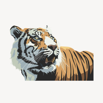 Tiger clipart, wildlife illustration. Free | Free Photo - rawpixel Tiger clipart, wildlife illustration. Free | Free Photo - rawpixel