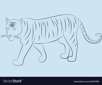 tiger contour silhouette art drawing tiger contour silhouette art drawing