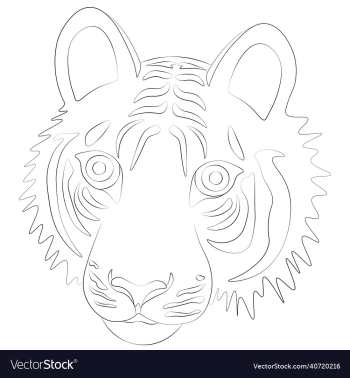 tiger contour silhouette pattern tiger contour silhouette pattern