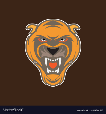 Tiger head logo vector image
