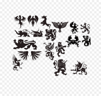 Tiger Lion Tattoo Silhouette - European animal silhouettes Tiger Lion Tattoo Silhouette - European animal silhouettes