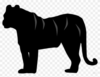 Tiger Silhouette Animal Free Black White Clipart Images - Tiger Clipart Black