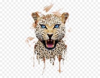Tiger T-shirt Leopard Cheetah Printing - Hand-painted cheetah 