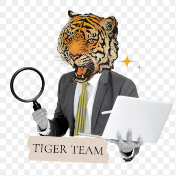 Tiger team word png sticker, | Free PNG - rawpixel