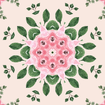 Tile pattern with flowers Tile pattern with flowers