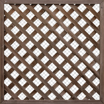 Tileable pergola wood texture, rectangular brown wooden cutout frame transparent background PNG clipart