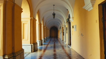 Tiled Floor Under Arches Tiled Floor Under Arches