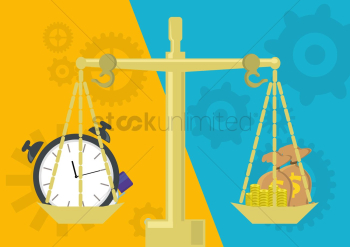 Time and money balance concept Time and money balance concept