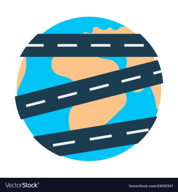 Time to world travel concept happy family rides vector image Time to world travel concept happy family rides vector image