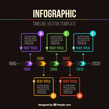 Timeline infographic with colorful options Timeline infographic with colorful options