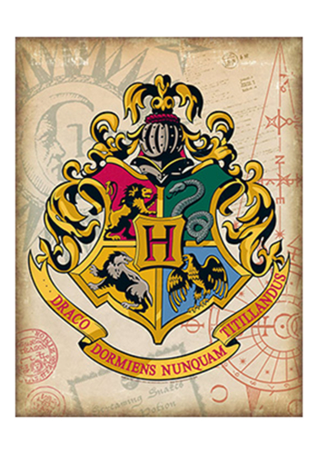 Tin Hogwarts Crest Sign Tin Hogwarts Crest Sign