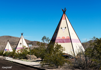 Tipi-themed rest stop in arid Big Bend Ranch .. | Free public domain photo - 434283