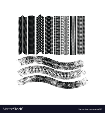 Tire patterns vector image Tire patterns vector image