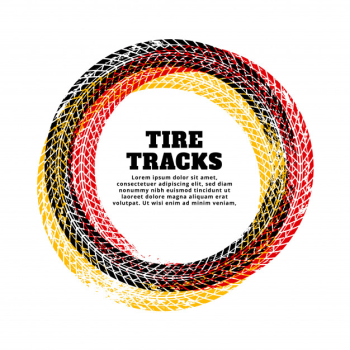 Tire track circle frame background Tire track circle frame background