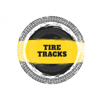 Tire tracks circular frame background Tire tracks circular frame background