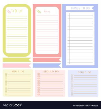 to do list templates set