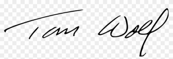 Tom Wolf Signature - Handtekening Tom Tom Wolf Signature - Handtekening Tom