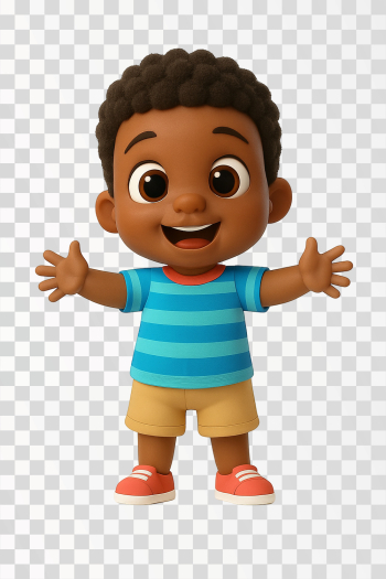 Tomtom Cocomelon PNG - Happy Cartoon Boy with Open Arms Tomtom Cocomelon PNG - Happy Cartoon Boy with Open Arms
