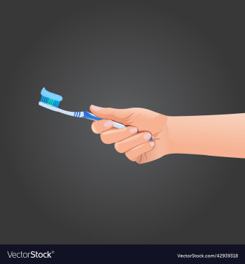 tooth brush holding hand tooth brush holding hand