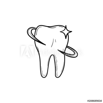 Tooth health and dental care hand drawn outline doodle icon Tooth health and dental care hand drawn outline doodle icon