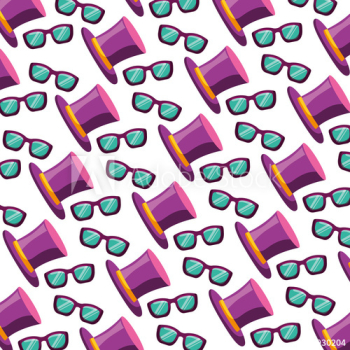 top hat and glasses fashion carnival party pattern top hat and glasses fashion carnival party pattern
