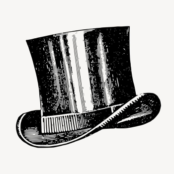 Top hat clipart, vintage fashion | Free Vector Illustration - rawpixel Top hat clipart, vintage fashion | Free Vector Illustration - rawpixel