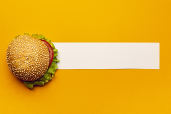 Top view burger with a white stripe Free Photo Top view burger with a white stripe Free Photo