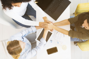 Top view business womens shaking hands Free Photo Top view business womens shaking hands Free Photo