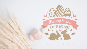 Top view easter mockup composition Free Psd Top view easter mockup composition Free Psd