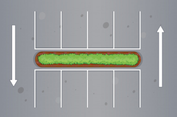 Top view of car park Free Vector