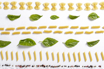 Top view of fusilli, farfalle and penne pasta arrangement Free Photo Top view of fusilli, farfalle and penne pasta arrangement Free Photo