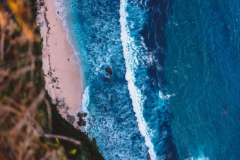 top view of ocean wave top view of ocean wave