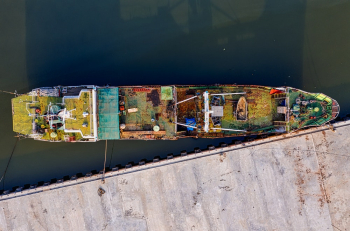 Top View Photo of Cargo Ship Top View Photo of Cargo Ship
