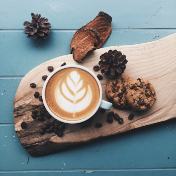 Top View Photo of Coffee Near Cookies Top View Photo of Coffee Near Cookies