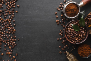 Top view roasted coffee beans with copy space Free Photo Top view roasted coffee beans with copy space Free Photo